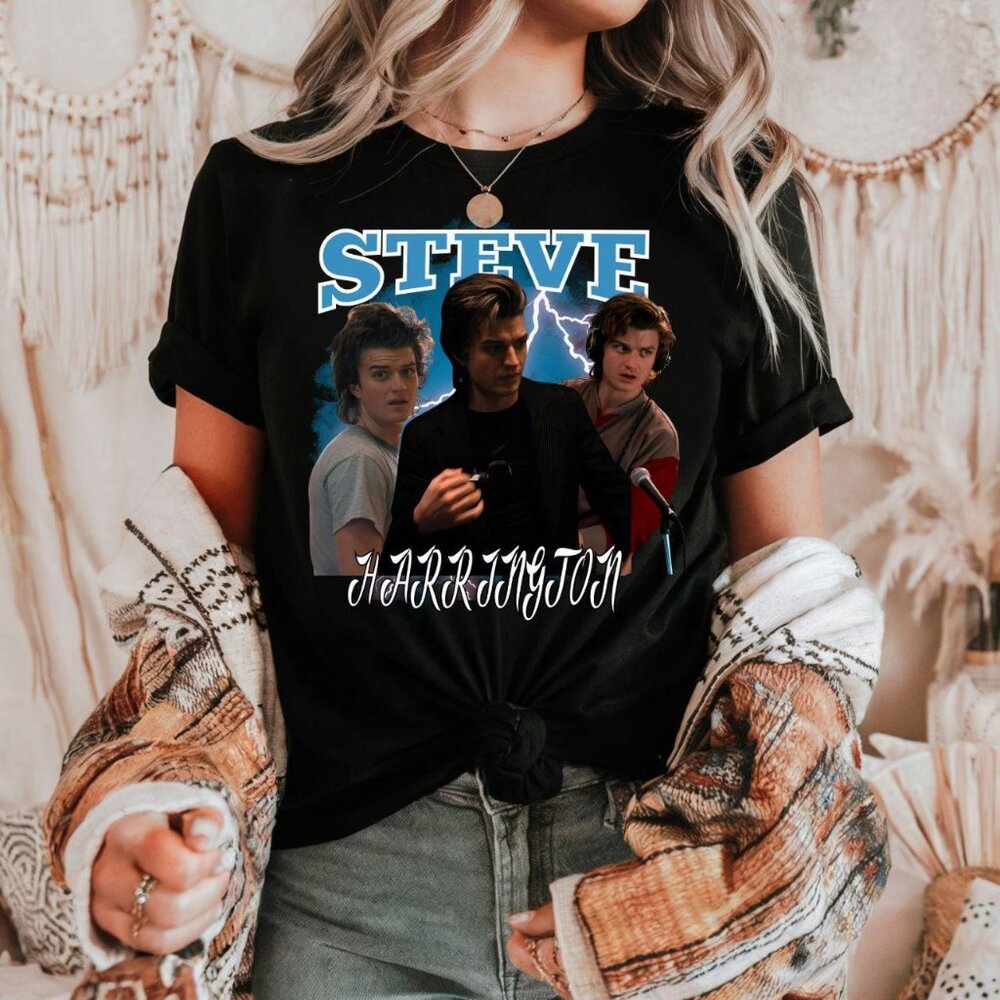 Steve Harrington/Joe Keery Collage Shirt | 80s TV Character Tee